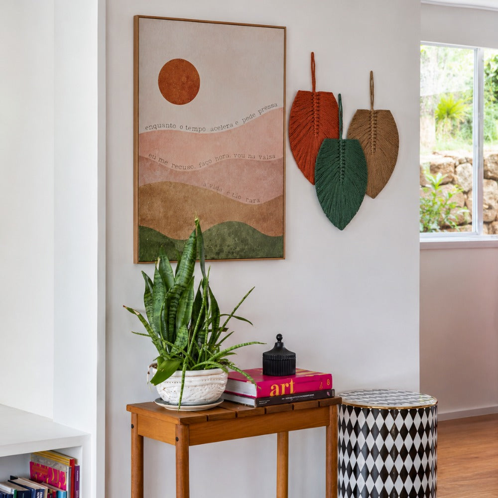 Quadro A Vida é Tão Rara 40x60 ou 50x75 cm com Moldura Filete