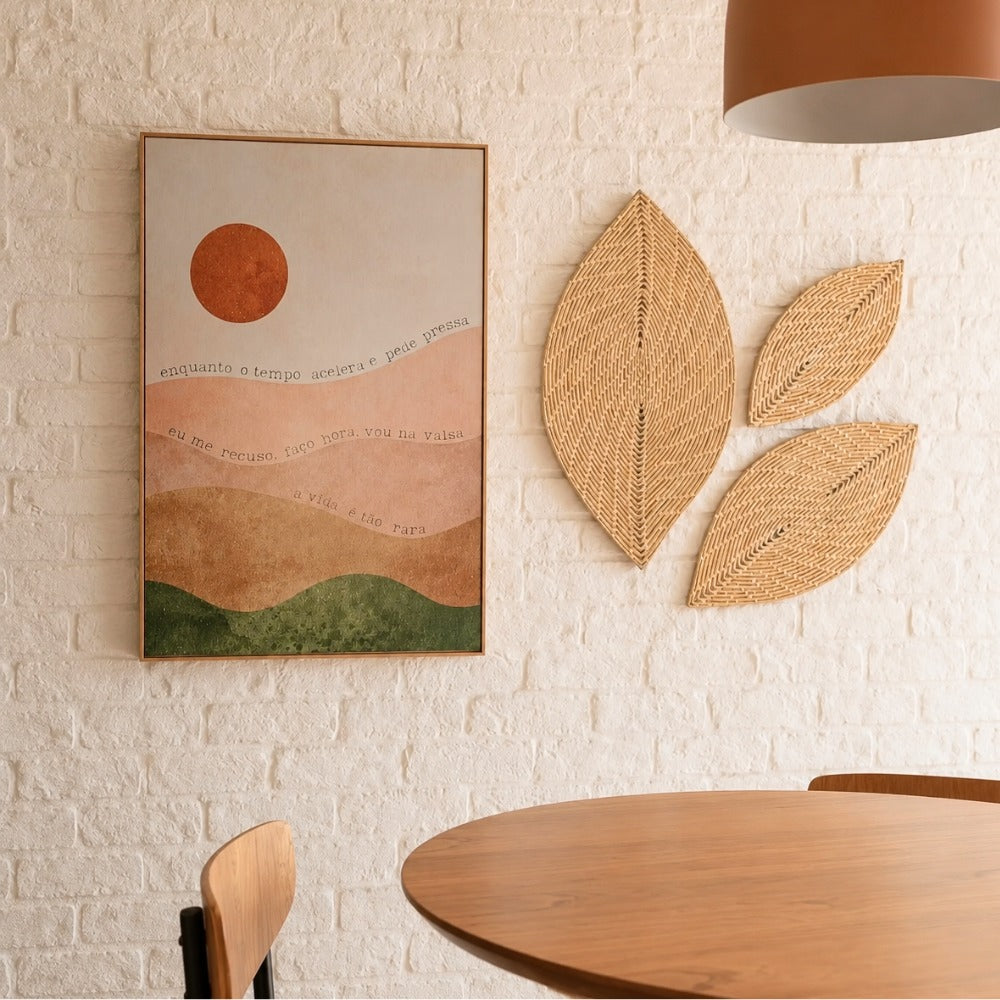 Quadro A Vida é Tão Rara 40x60 ou 50x75 cm com Moldura Filete