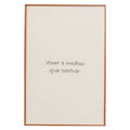 Quadro Decorativo Bordado à Mão Viver 40x60 cm com Moldura de Madeira e Vidro - 40x60