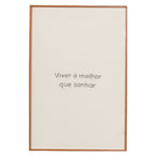 Quadro Decorativo Bordado à Mão Viver 40x60 cm com Moldura de Madeira e Vidro - 40x60